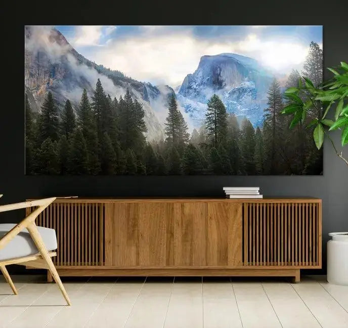 Half Dome Yosemite Calinia Wall Art Canvas Print El Capitan 