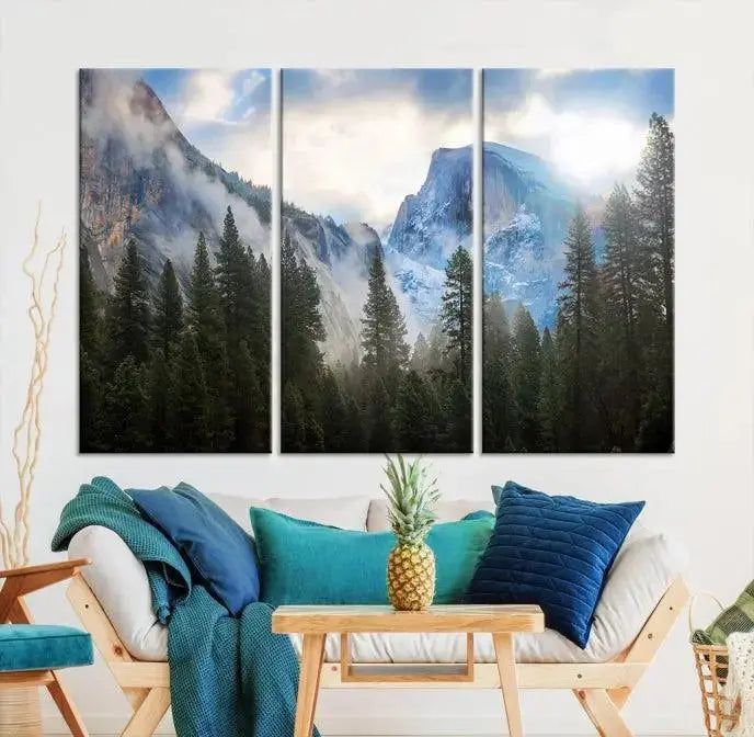 Half Dome Yosemite Calinia Wall Art Canvas Print El Capitan 