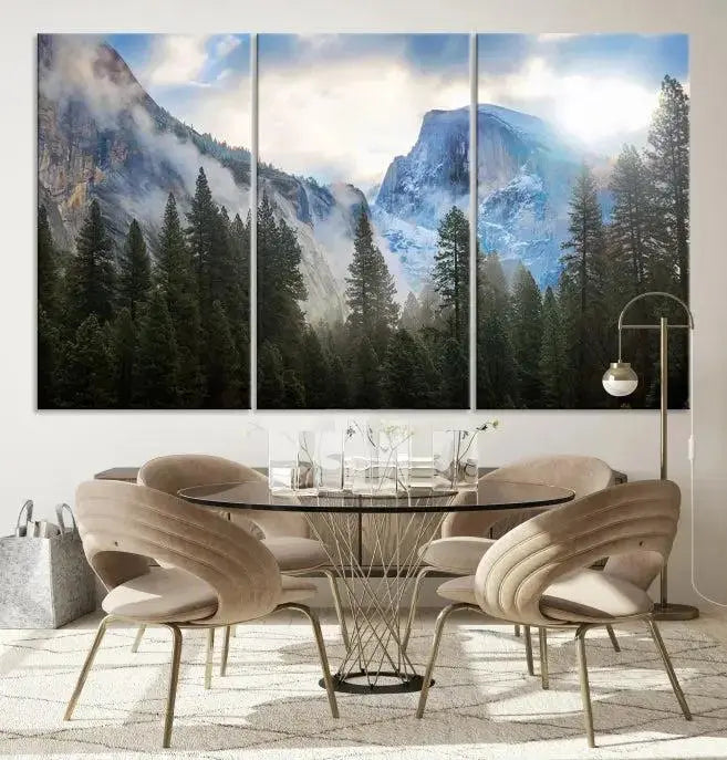 Half Dome Yosemite Calinia Wall Art Canvas Print El Capitan 