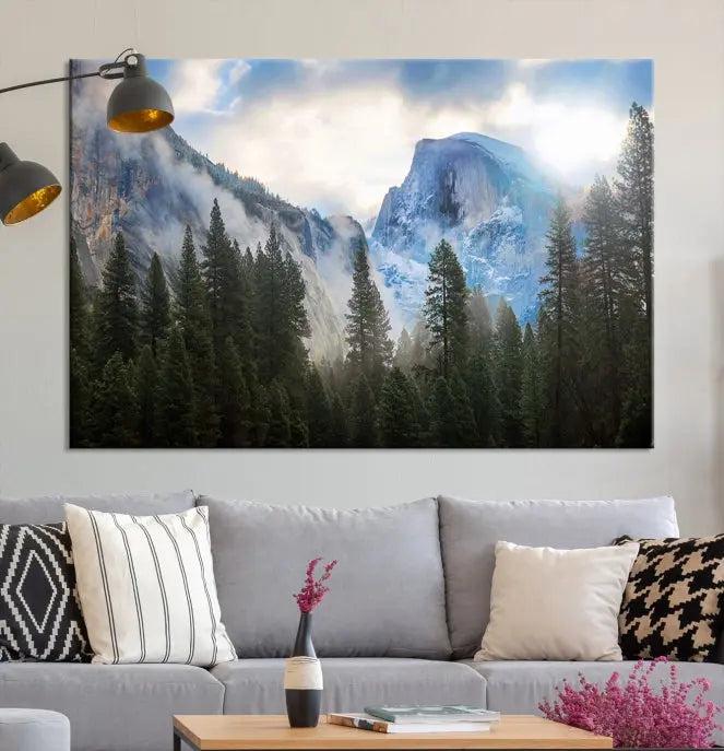 Half Dome Yosemite Calinia Wall Art Canvas Print El Capitan 