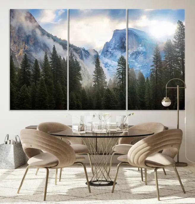 Half Dome Yosemite Calinia Wall Art Canvas Print El Capitan 