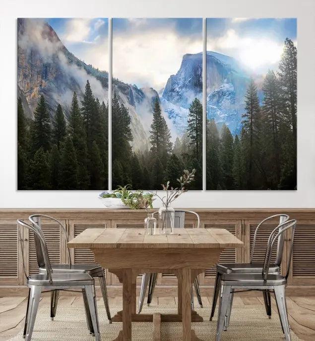 Half Dome Yosemite Calinia Wall Art Canvas Print El Capitan 