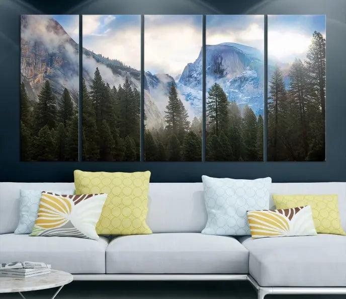 Half Dome Yosemite Calinia Wall Art Canvas Print El Capitan 