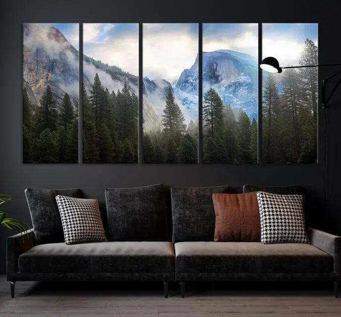 Half Dome Yosemite Calinia Wall Art Canvas Print El Capitan 