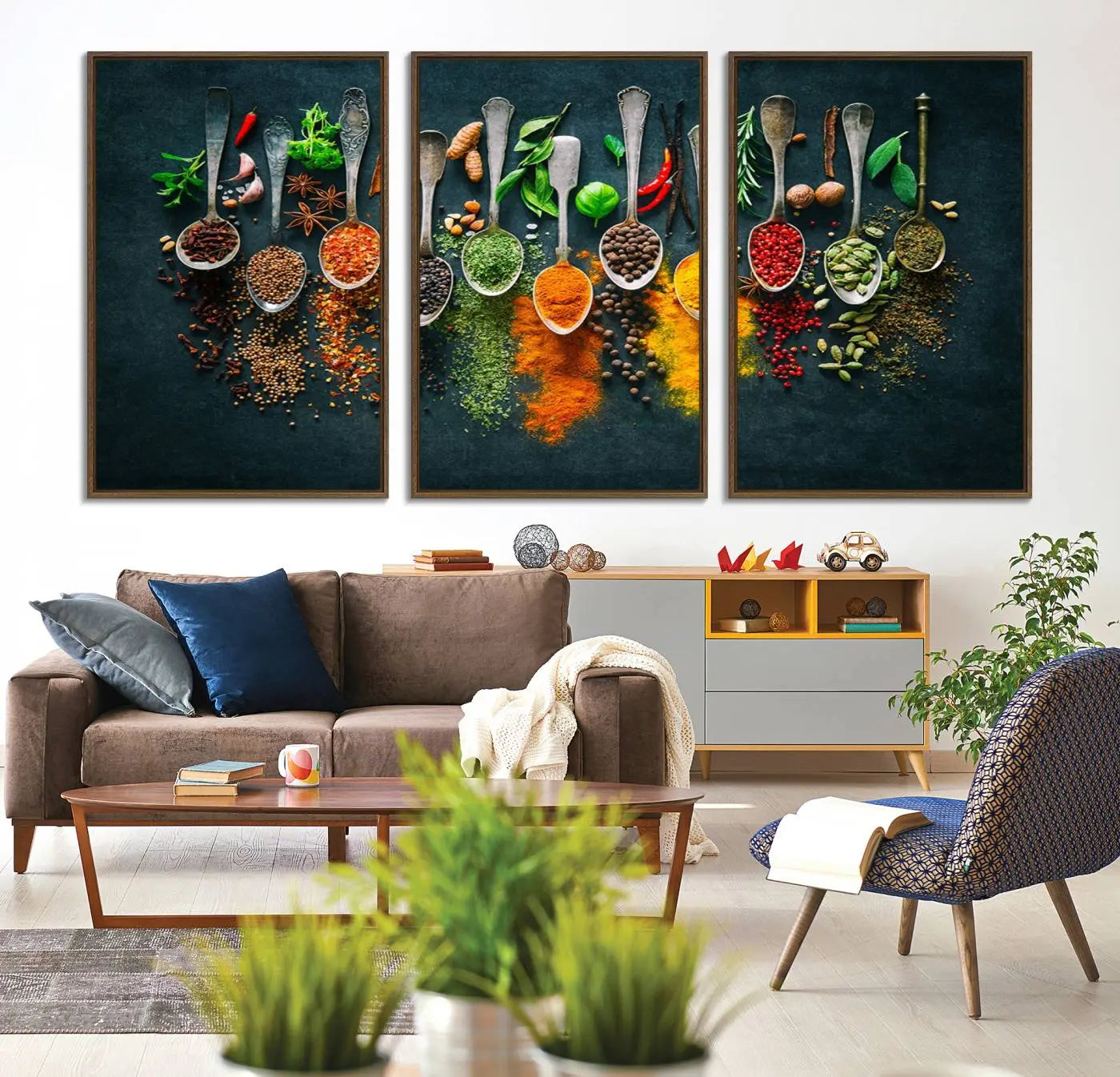 52202-MGV-CV-36X24-Herbs and Spices Kitchen Wall Art Canvas Print