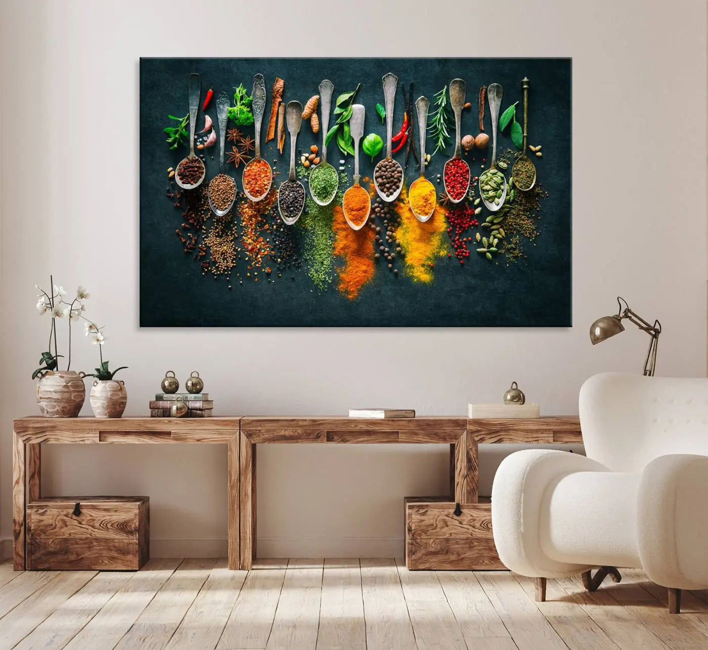 52202-MGV-CV-36X24-Herbs and Spices Kitchen Wall Art Canvas Print