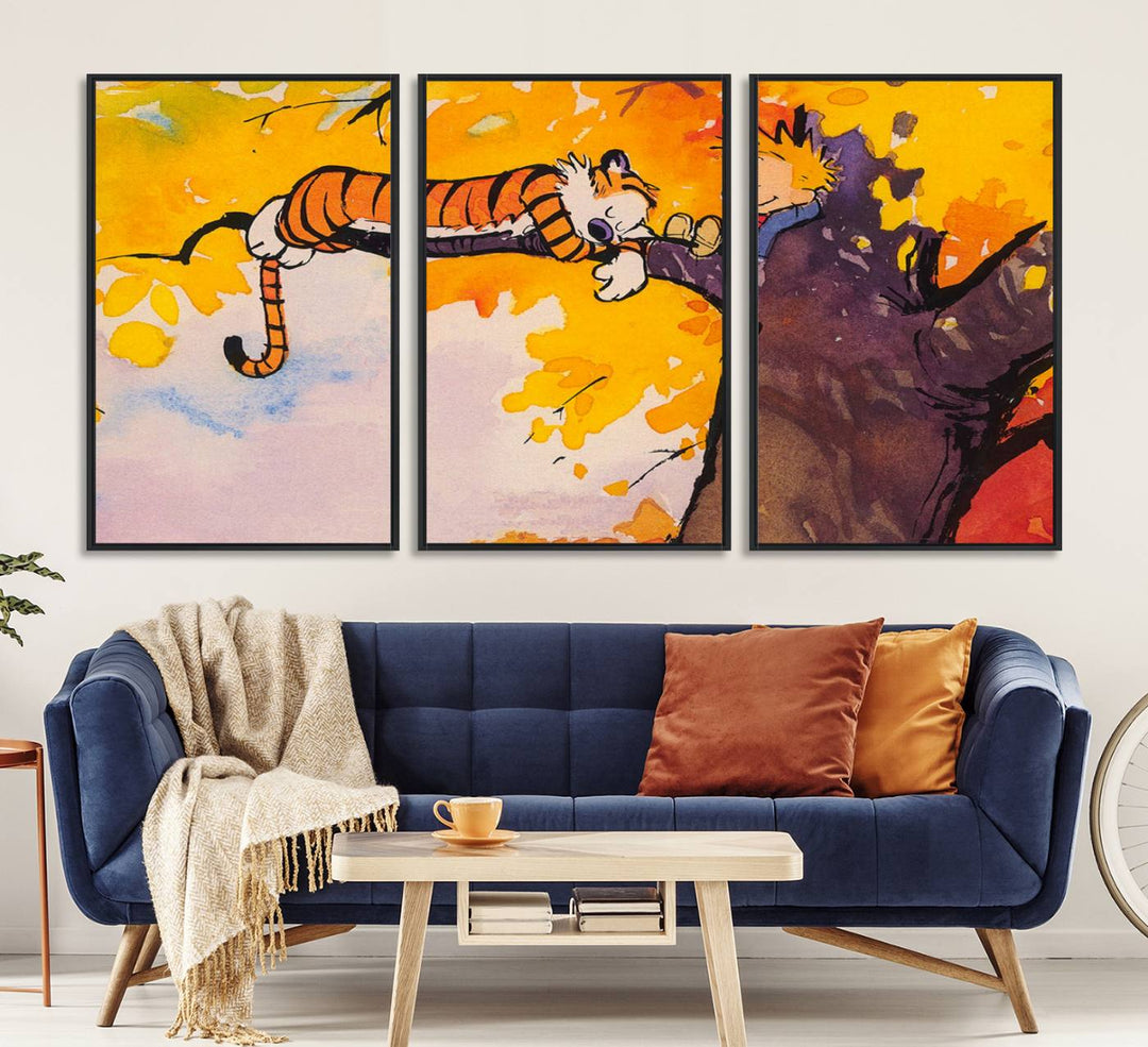 55145-MGV-CV-36X24-High-Quality Giclee Canvas Print for Stunning Home Decor, Framed Calvin Wall Art