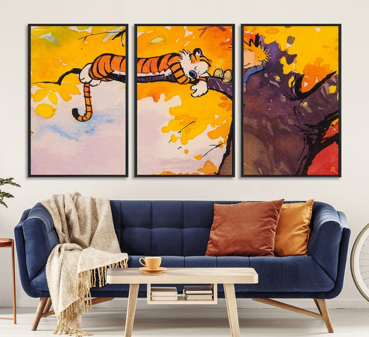 55145-MGV-CV-36X24-High-Quality Giclee Canvas Print for Stunning Home Decor, Framed Calvin Wall Art