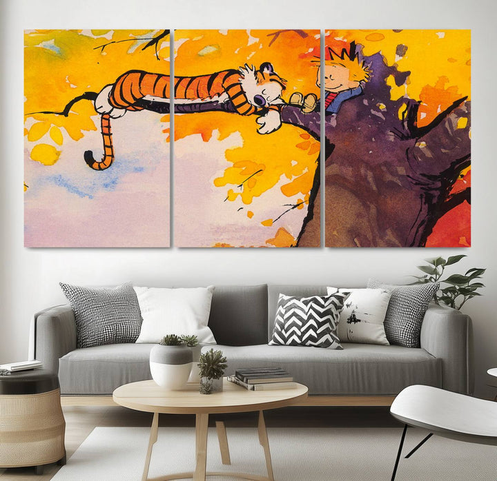 55145-MGV-CV-36X24-High-Quality Giclee Canvas Print for Stunning Home Decor, Framed Calvin Wall Art