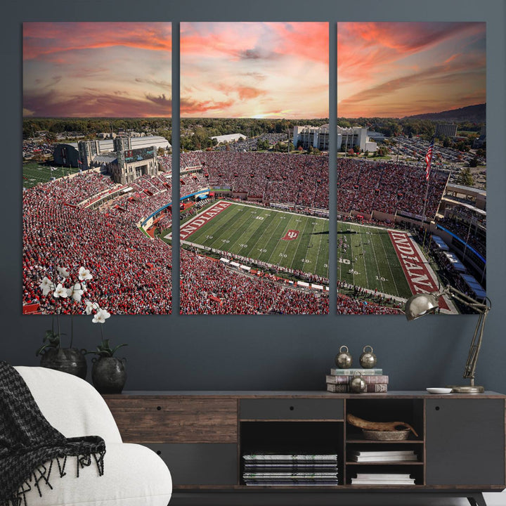Indiana Memorial Stadium Wall Art Canvas Print, Framed Studium Canvas Art, Indiana Memorial Stadium Canvas Print