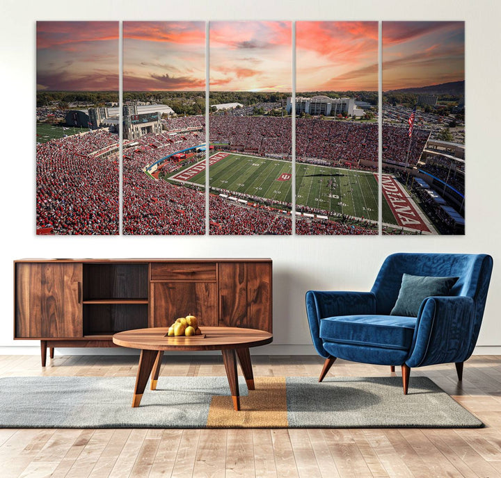 Indiana Memorial Stadium Wall Art Canvas Print, Framed Studium Canvas Art, Indiana Memorial Stadium Canvas Print