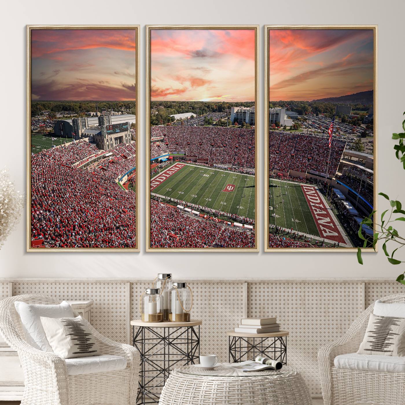 51135-MGV-CV-36X24-Indiana Memorial Stadium Wall Art Canvas Print, Framed Studium Canvas Art, Indiana Memorial Stadium Canvas Print