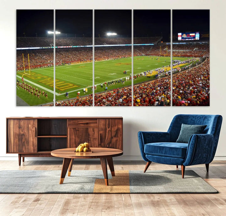 Edit-Images-Iowa State University Cyclones Football Team Print - Ames Jack Trice Stadium Canvas Print