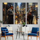 Jazz Canvas Wall Art Print - Abstract African American Music Art - Framed Posters for Living Room or Bedroom