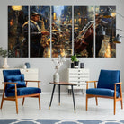 Jazz Canvas Wall Art Print - Abstract African American Music Art - Framed Posters for Living Room or Bedroom