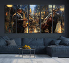 Jazz Canvas Wall Art Print - Abstract African American Music Art - Framed Posters for Living Room or Bedroom