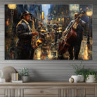 Jazz Canvas Wall Art Print - Abstract African American Music Art - Framed Posters for Living Room or Bedroom