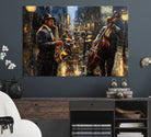 Jazz Canvas Wall Art Print - Abstract African American Music Art - Framed Posters for Living Room or Bedroom