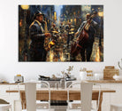 Jazz Canvas Wall Art Print - Abstract African American Music Art - Framed Posters for Living Room or Bedroom