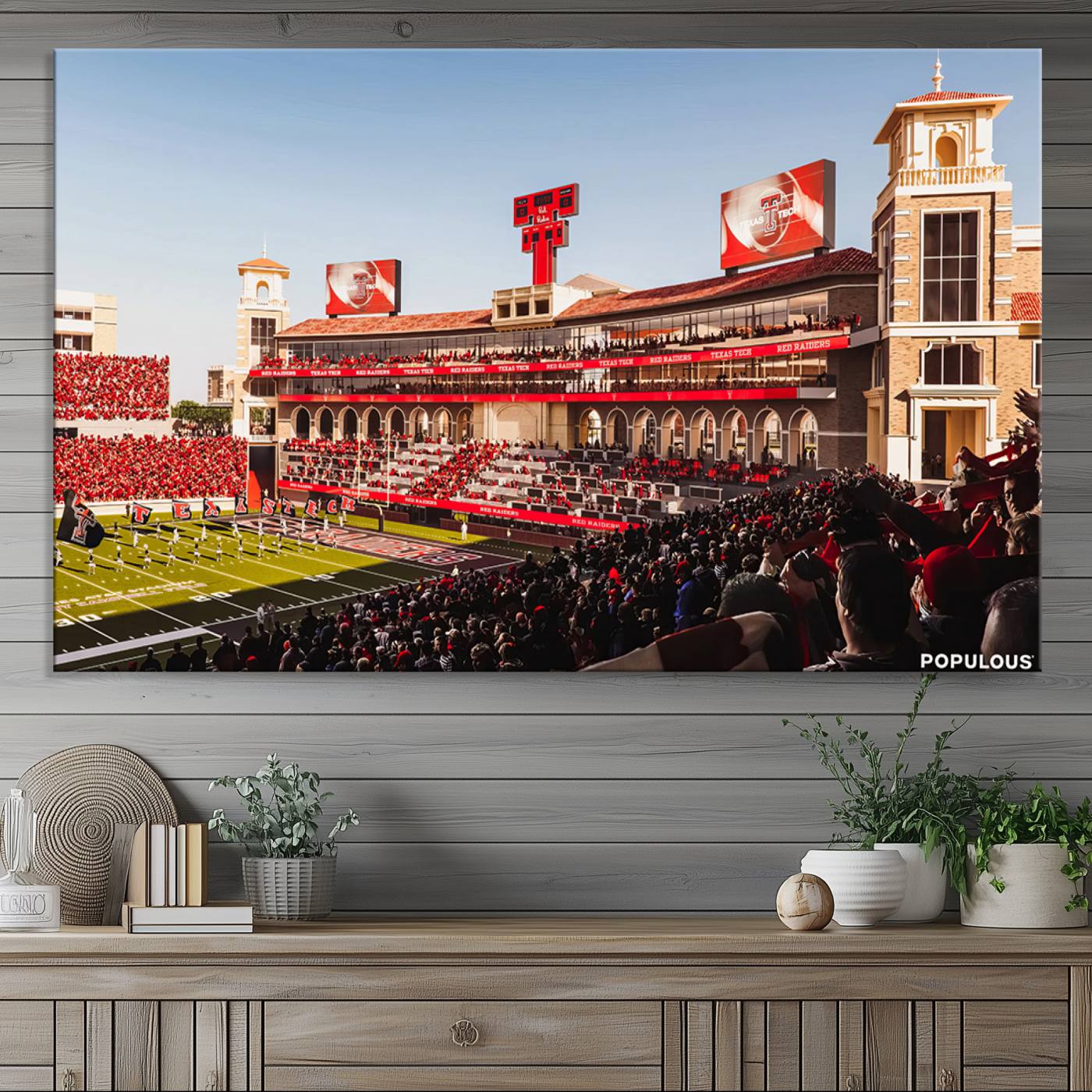 Jones AT&T Stadium Texas Tech Red Raiders Wall Art | Large Att Stadium Canvas Print | College Football Stadium Decor | Tech University
