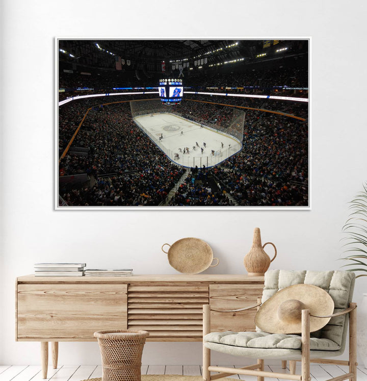 KeyBank Center New York Buffalo Sabres Hockey Stadium Canvas Print Wall Art