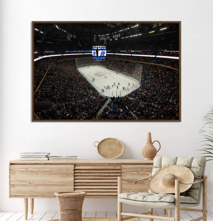 KeyBank Center New York Buffalo Sabres Hockey Stadium Canvas Print Wall Art