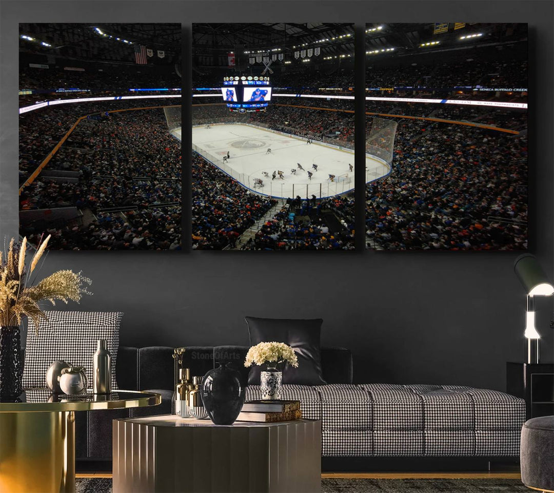 15132-MGV-CV-36X24-KeyBank Center New York Buffalo Sabres Hockey Stadium Canvas Print Wall Art