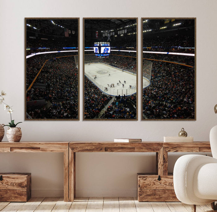 15132-MGV-CV-36X24-KeyBank Center New York Buffalo Sabres Hockey Stadium Canvas Print Wall Art