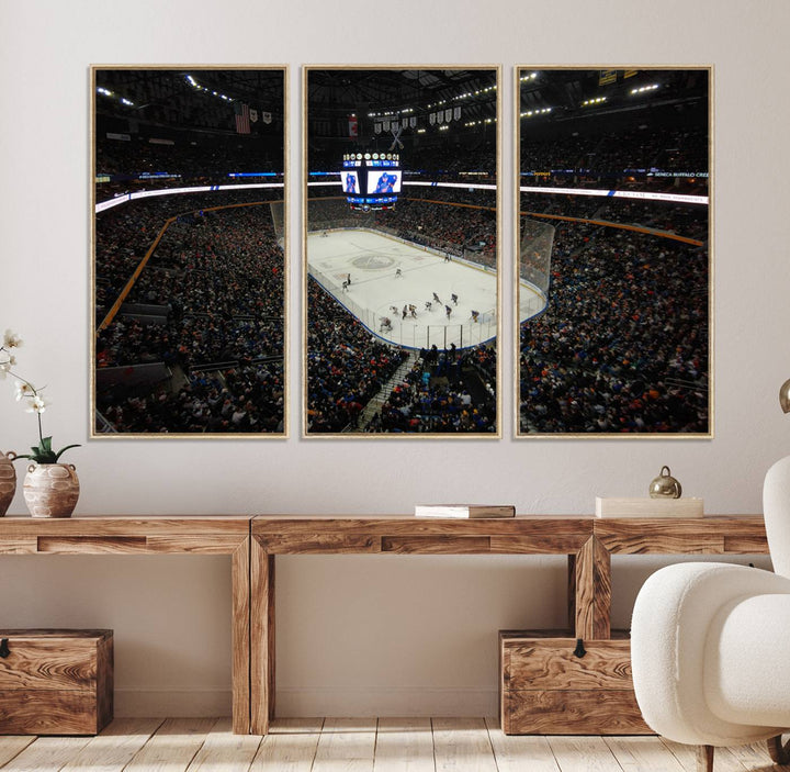 15132-MGV-CV-36X24-KeyBank Center New York Buffalo Sabres Hockey Stadium Canvas Print Wall Art