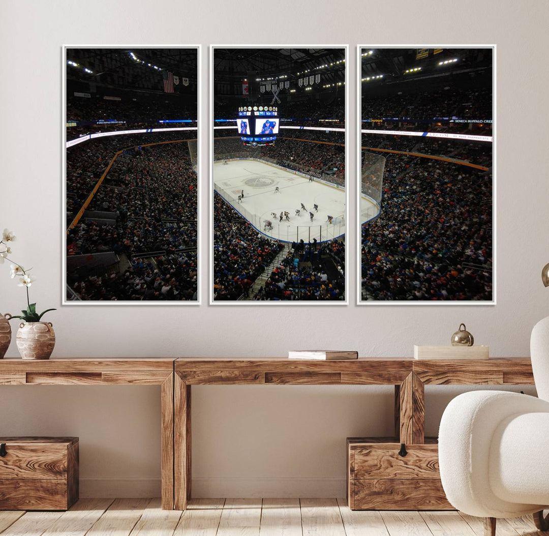 15132-MGV-CV-36X24-KeyBank Center New York Buffalo Sabres Hockey Stadium Canvas Print Wall Art