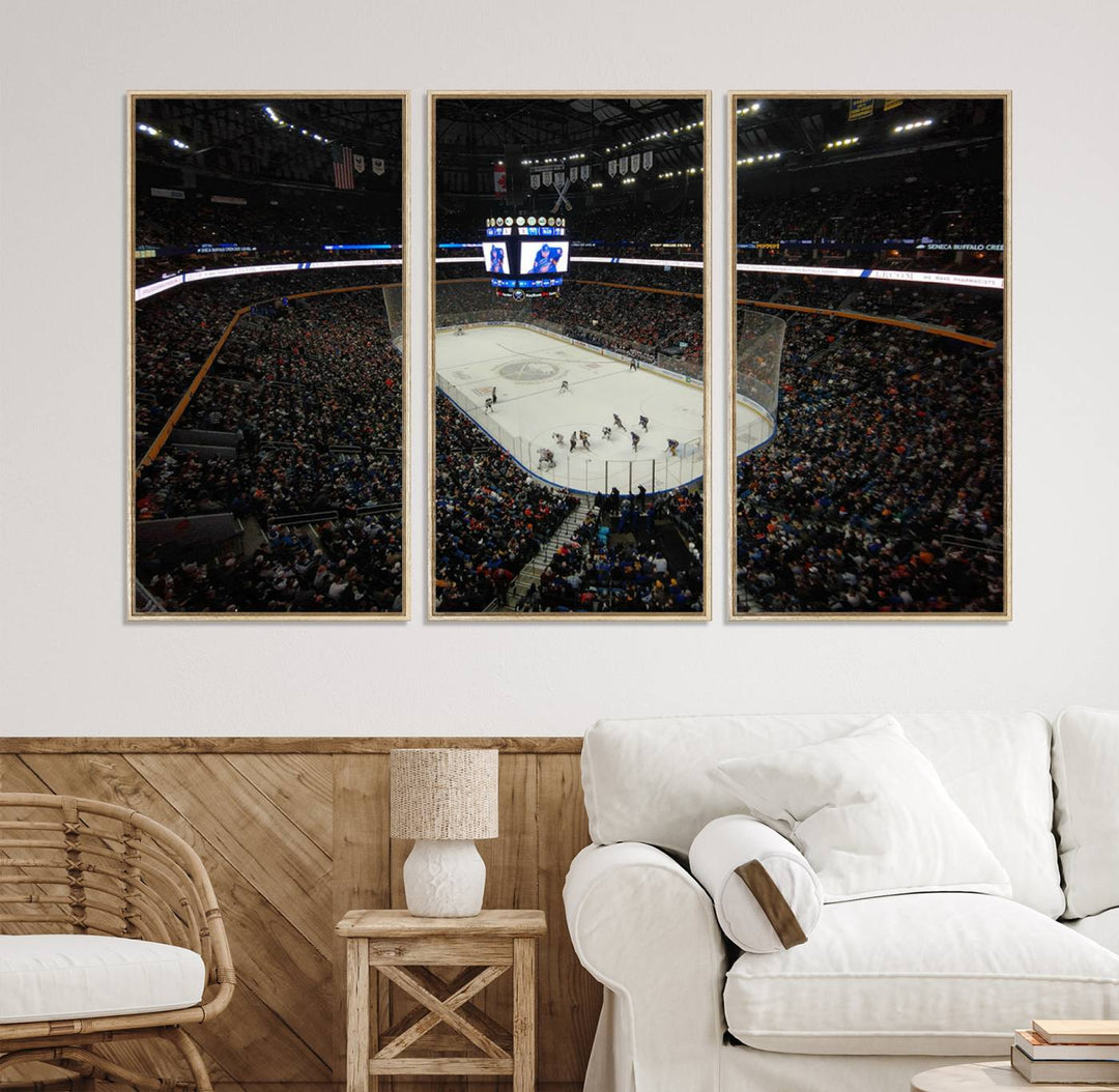 15132-MGV-CV-36X24-KeyBank Center New York Buffalo Sabres Hockey Stadium Canvas Print Wall Art
