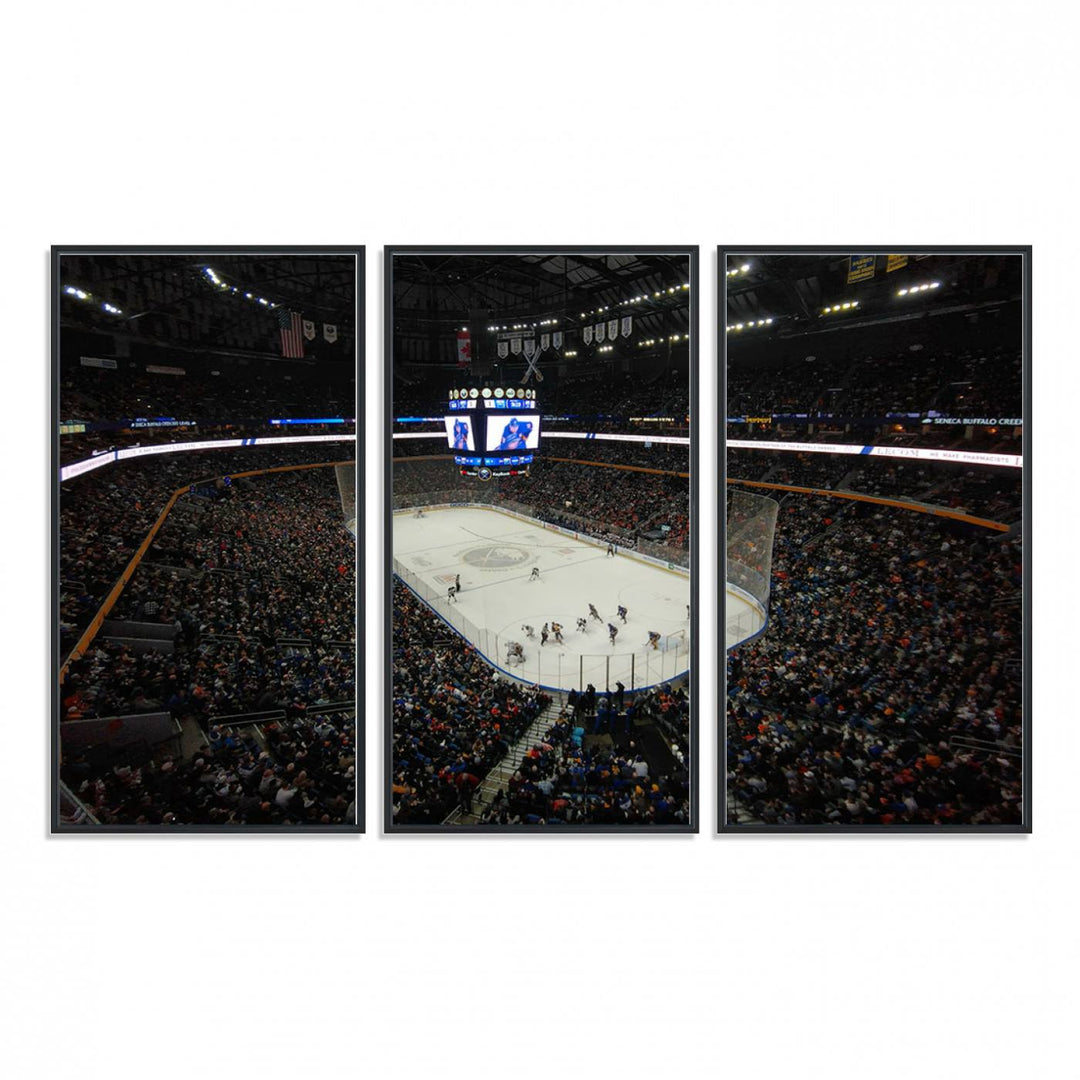 15132-MGV-FC-48X32-3P_Black-KeyBank Center New York Buffalo Sabres Hockey Stadium Canvas Print Wall Art