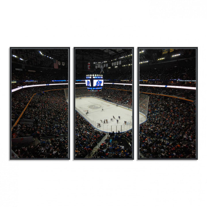 15132-MGV-FC-48X32-3P_Black-KeyBank Center New York Buffalo Sabres Hockey Stadium Canvas Print Wall Art