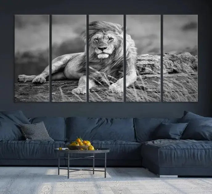 The "King of Forest" Lion Wall Art Canvas Print, a black-and-white triptych, stands out as a stunning piece. Featuring museum-quality canvases and a UV-protective coating for lasting vibrancy, it is also available with free shipping.