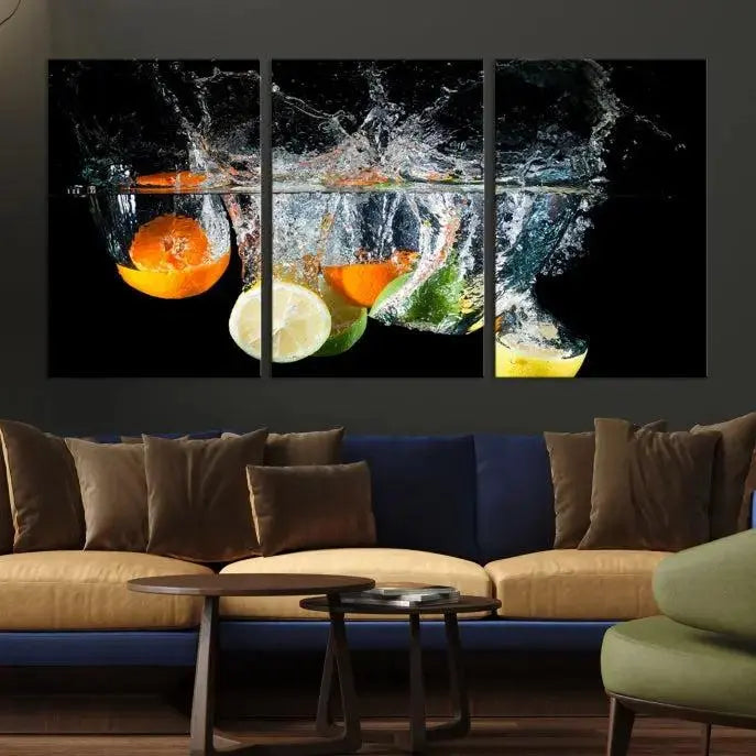 Edit-Images-Kitchen Wall Art, Kitchen Fruits Art Canvas Print
