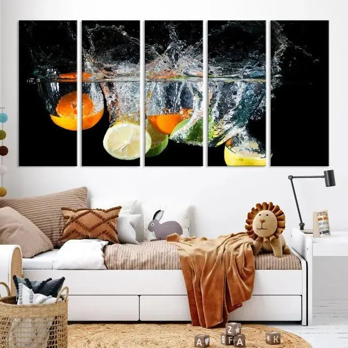 Edit-Images-Kitchen Wall Art, Kitchen Fruits Art Canvas Print
