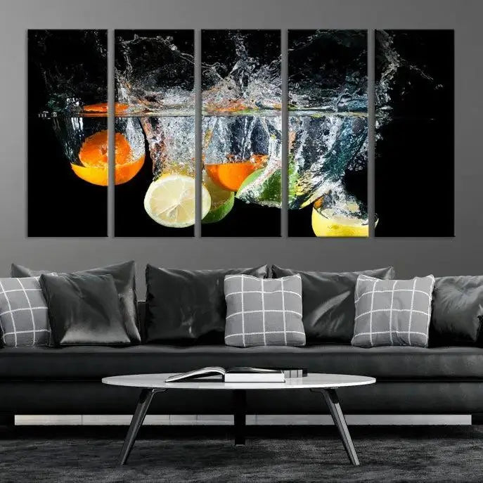 Edit-Images-Kitchen Wall Art, Kitchen Fruits Art Canvas Print