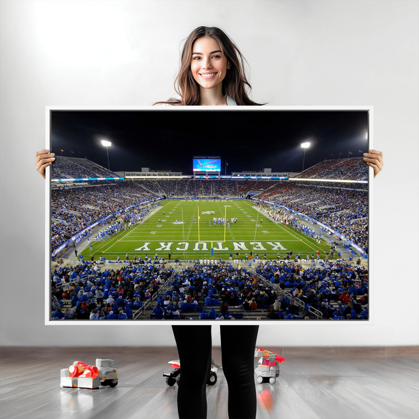 14304-MGV-CV-36X24-Kroger Field Canvas Wall Art - Kentucky Stadium Wall Art Print - Sunset Football Stadium Wall Decor - Kroger Field Lexington Art