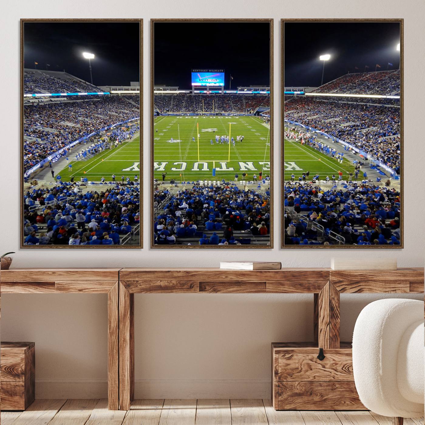 14304-MGV-CV-36X24-Kroger Field Canvas Wall Art - Kentucky Stadium Wall Art Print - Sunset Football Stadium Wall Decor - Kroger Field Lexington Art