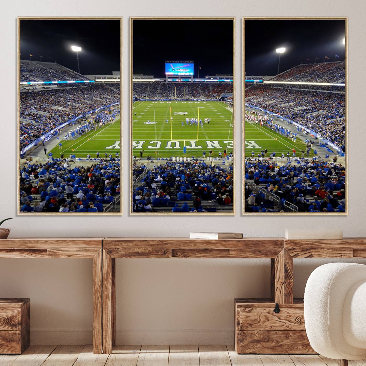 14304-MGV-CV-36X24-Kroger Field Canvas Wall Art - Kentucky Stadium Wall Art Print - Sunset Football Stadium Wall Decor - Kroger Field Lexington Art