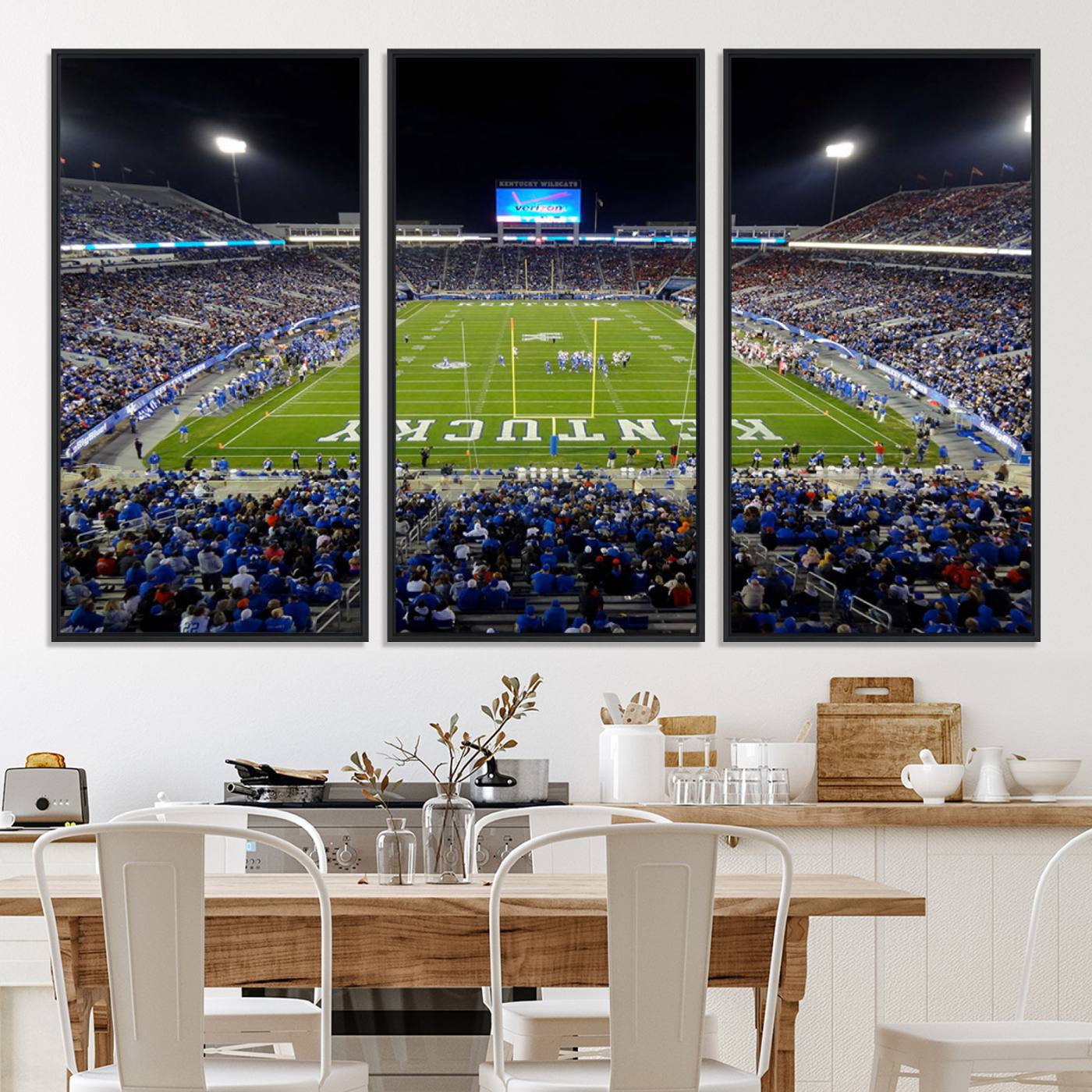 14304-MGV-CV-36X24-Kroger Field Canvas Wall Art - Kentucky Stadium Wall Art Print - Sunset Football Stadium Wall Decor - Kroger Field Lexington Art