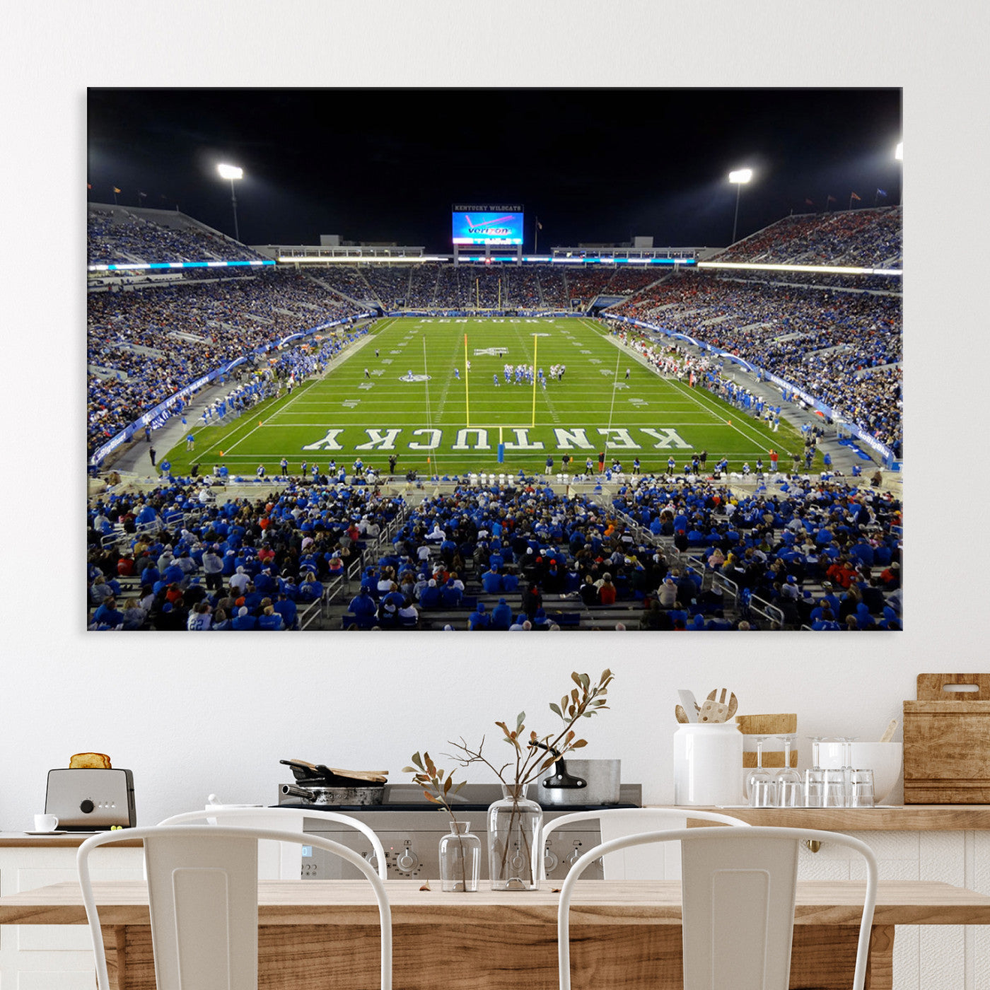 14304-MGV-CV-36X24-Kroger Field Canvas Wall Art - Kentucky Stadium Wall Art Print - Sunset Football Stadium Wall Decor - Kroger Field Lexington Art