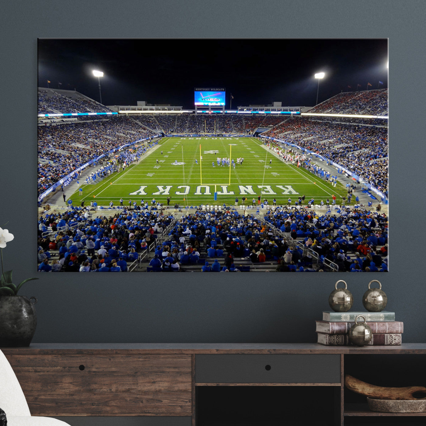 14304-MGV-CV-36X24-Kroger Field Canvas Wall Art - Kentucky Stadium Wall Art Print - Sunset Football Stadium Wall Decor - Kroger Field Lexington Art
