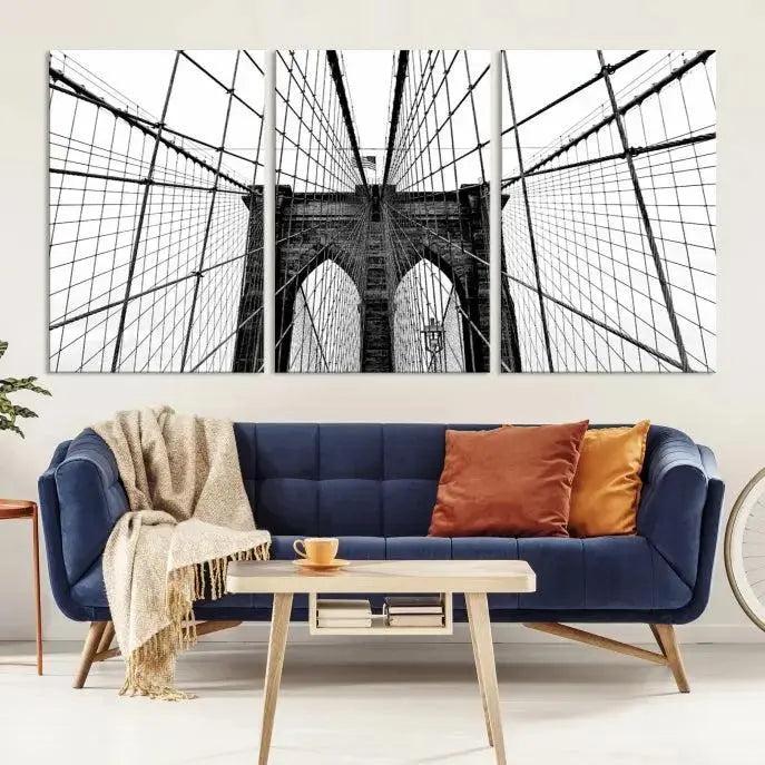 Large Brooklyn Bridge Wall Art Canvas Print