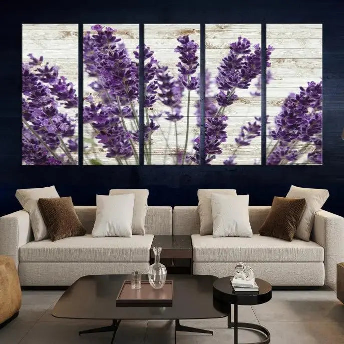 Enhance your living space with the Lavender Canvas Wall Art Flower Print, featuring a triptych of beautiful lavender flowers set against a textured background. This artwork is expertly crafted on museum-quality canvas and finished with a UV-protective coating to ensure lasting elegance. Enjoy complimentary shipping straight to your home.