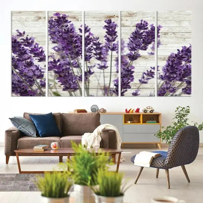 Enhance your living space with the Lavender Canvas Wall Art Flower Print, featuring a triptych of beautiful lavender flowers set against a textured background. This artwork is expertly crafted on museum-quality canvas and finished with a UV-protective coating to ensure lasting elegance. Enjoy complimentary shipping straight to your home.