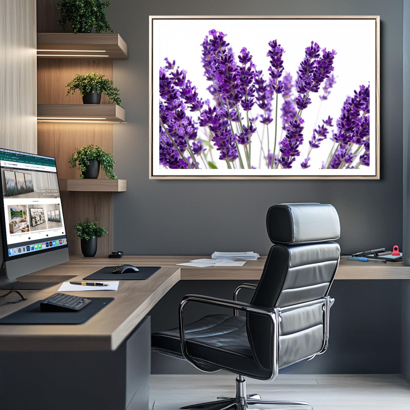 Lavender Flower Wall Art Canvas Print