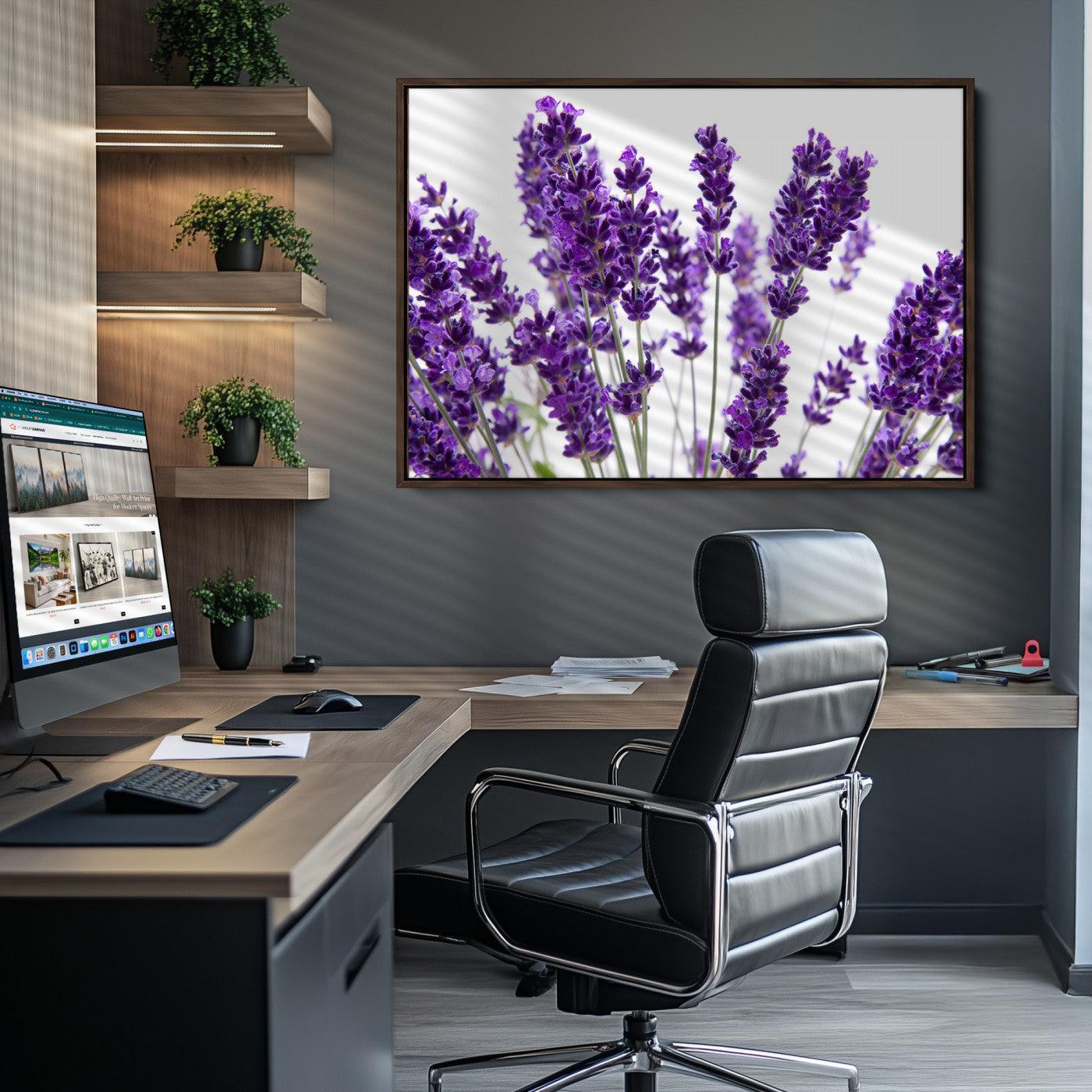Lavender Flower Wall Art Canvas Print
