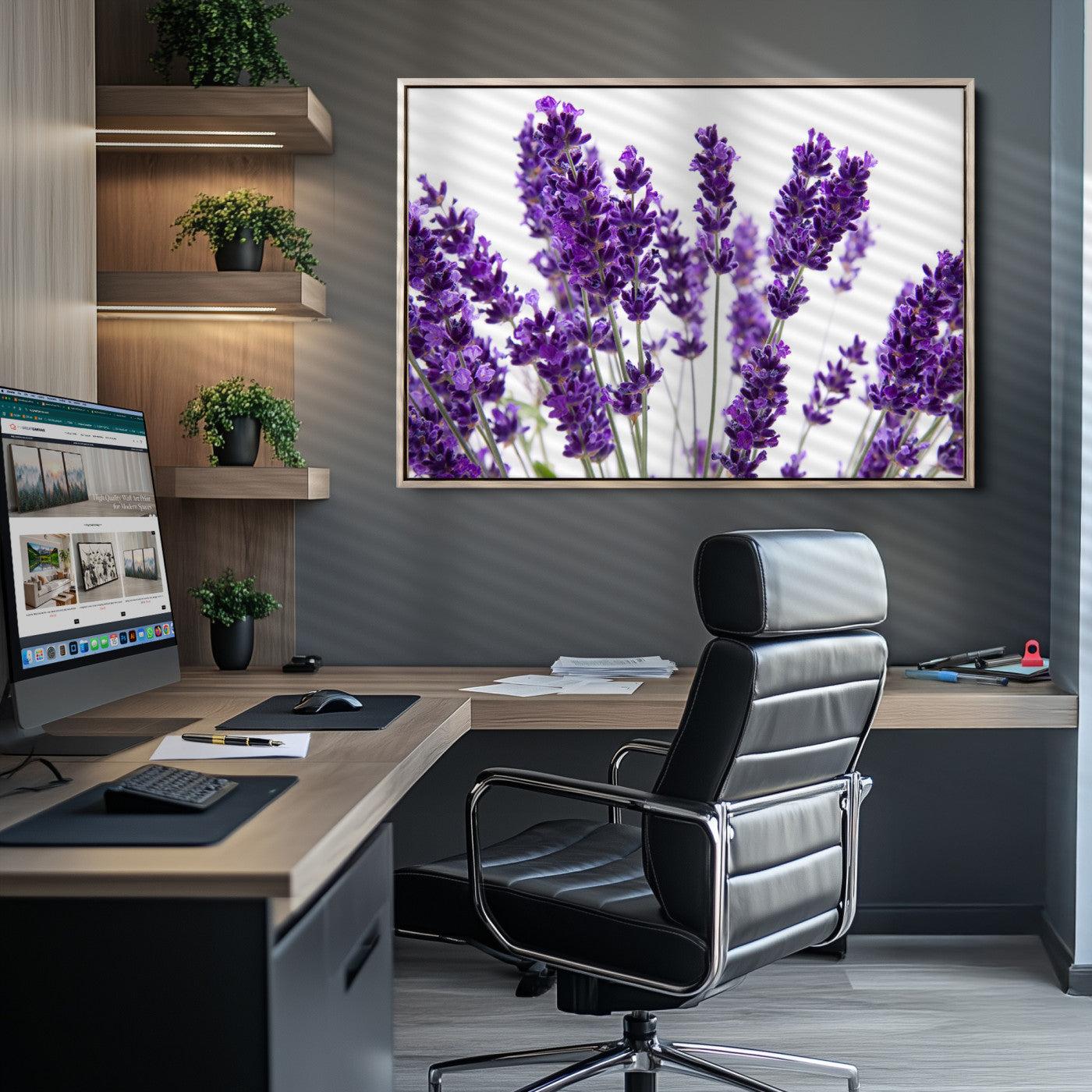 Lavender Flower Wall Art Canvas Print
