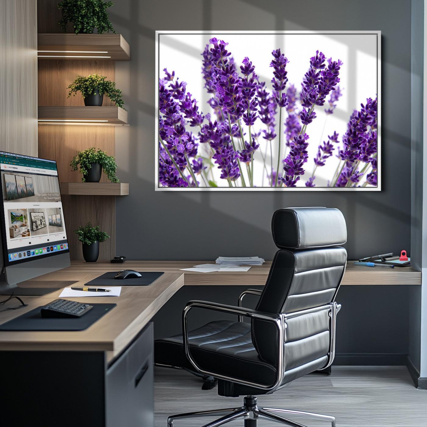 Lavender Flower Wall Art Canvas Print